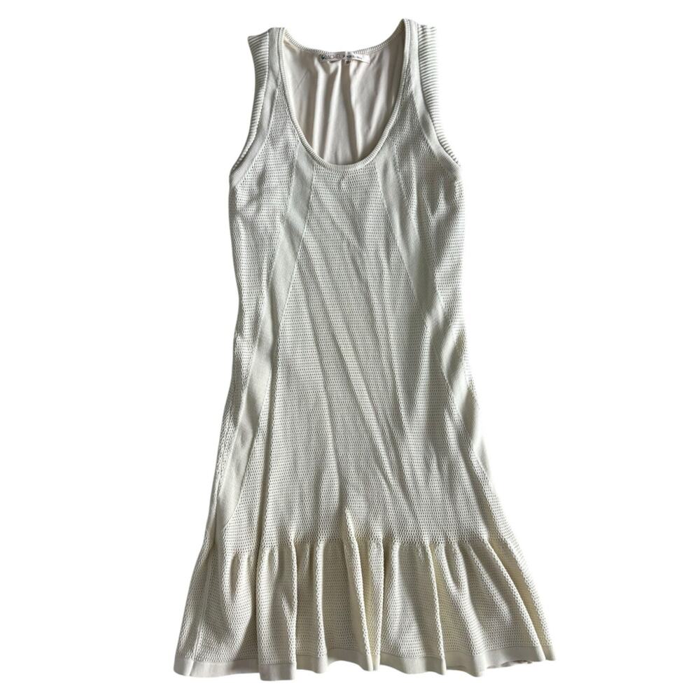 RACHEL RACHEL ROY KNIT CREAM PEPLUM DRESS SIZE LARGE NWOT